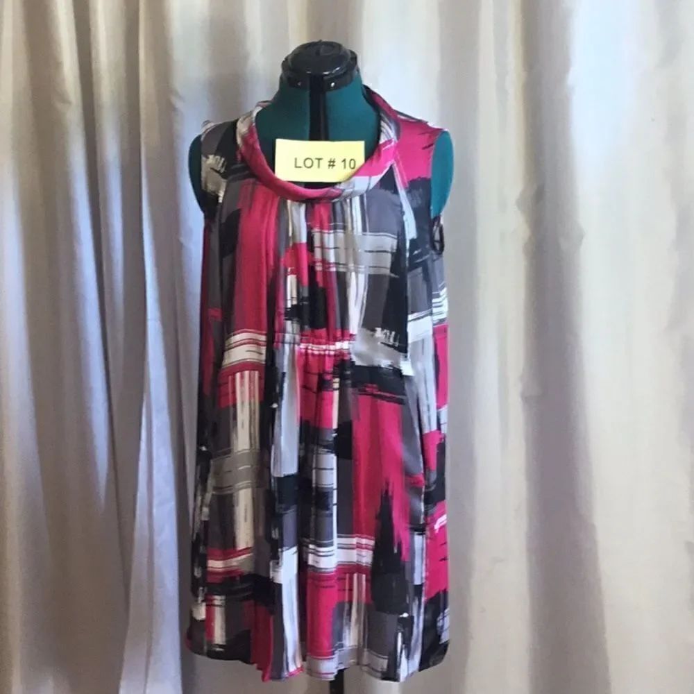 Semi sheer dress in size 14 multi colored